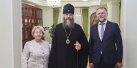 Встреча митрополита Тамбовского и Рассказовского Феодосия с председателем правления Всероссийского общественного движения «Отцы России» А.Ю. Коченовым 2 - Тамбовская митрополия